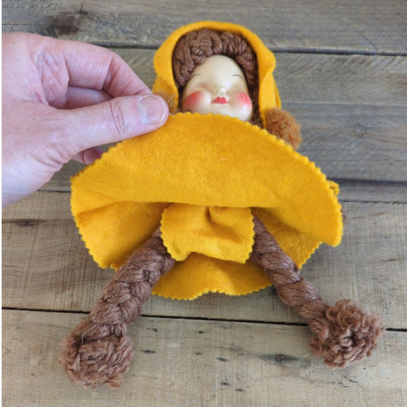 Vintage Handmade Alternating Faces Little Girl Doll - Picture 7 of 11